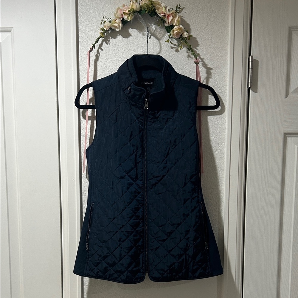 41 Hawthorn Navy Quilted Vest